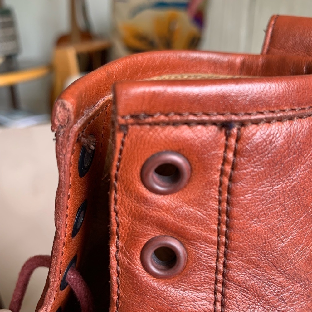 FRYE Veronica Combat Boot In Red Clay - Picture 12 of 16